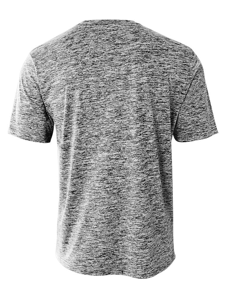 A4 Space Dye Tech Tee - BLACK - back