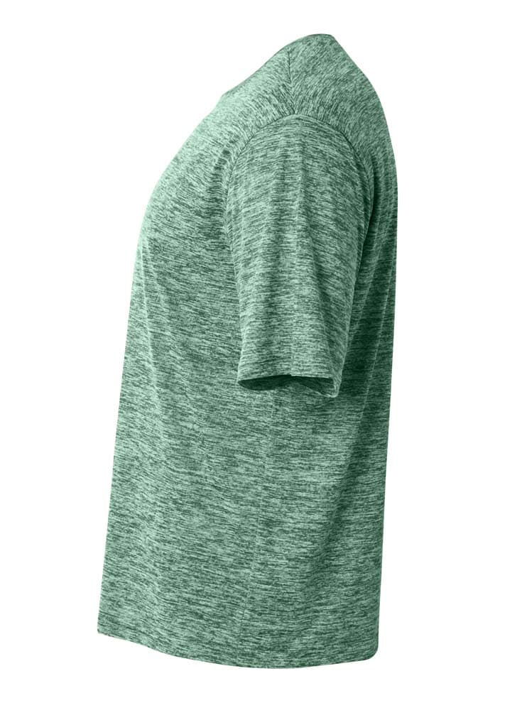 A4 Space Dye Tech Tee - FOREST - side