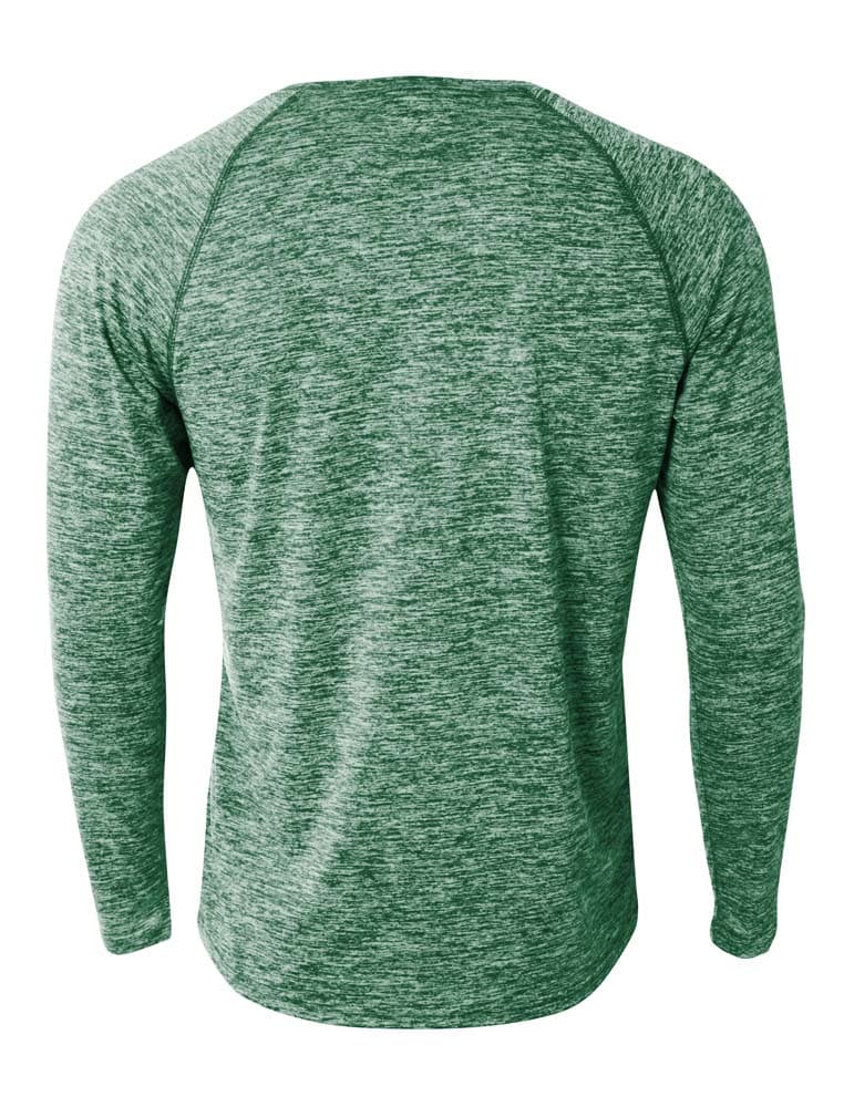 A4 Long Sleeve Raglan Space Dye - FOREST - back