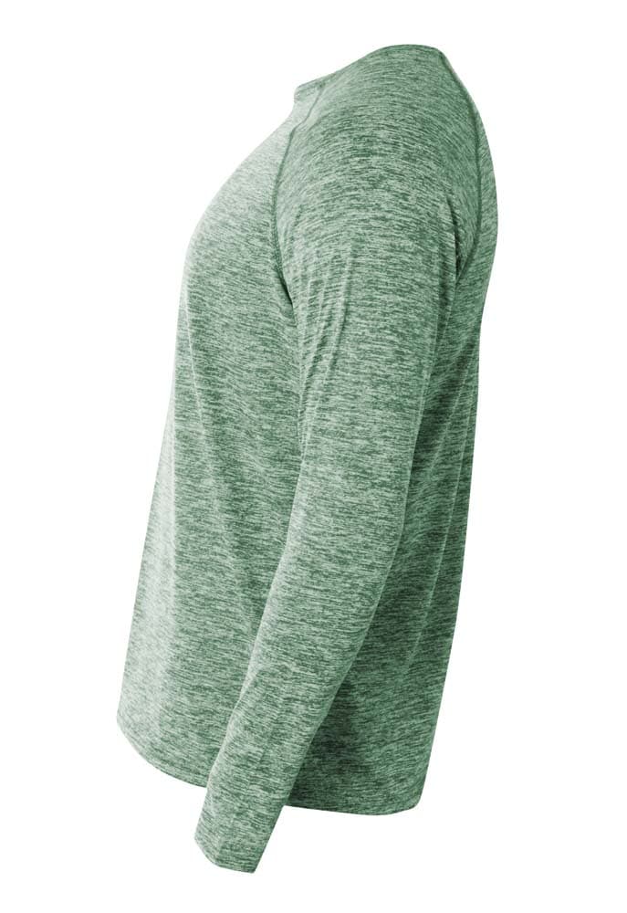 A4 Long Sleeve Raglan Space Dye - FOREST - side