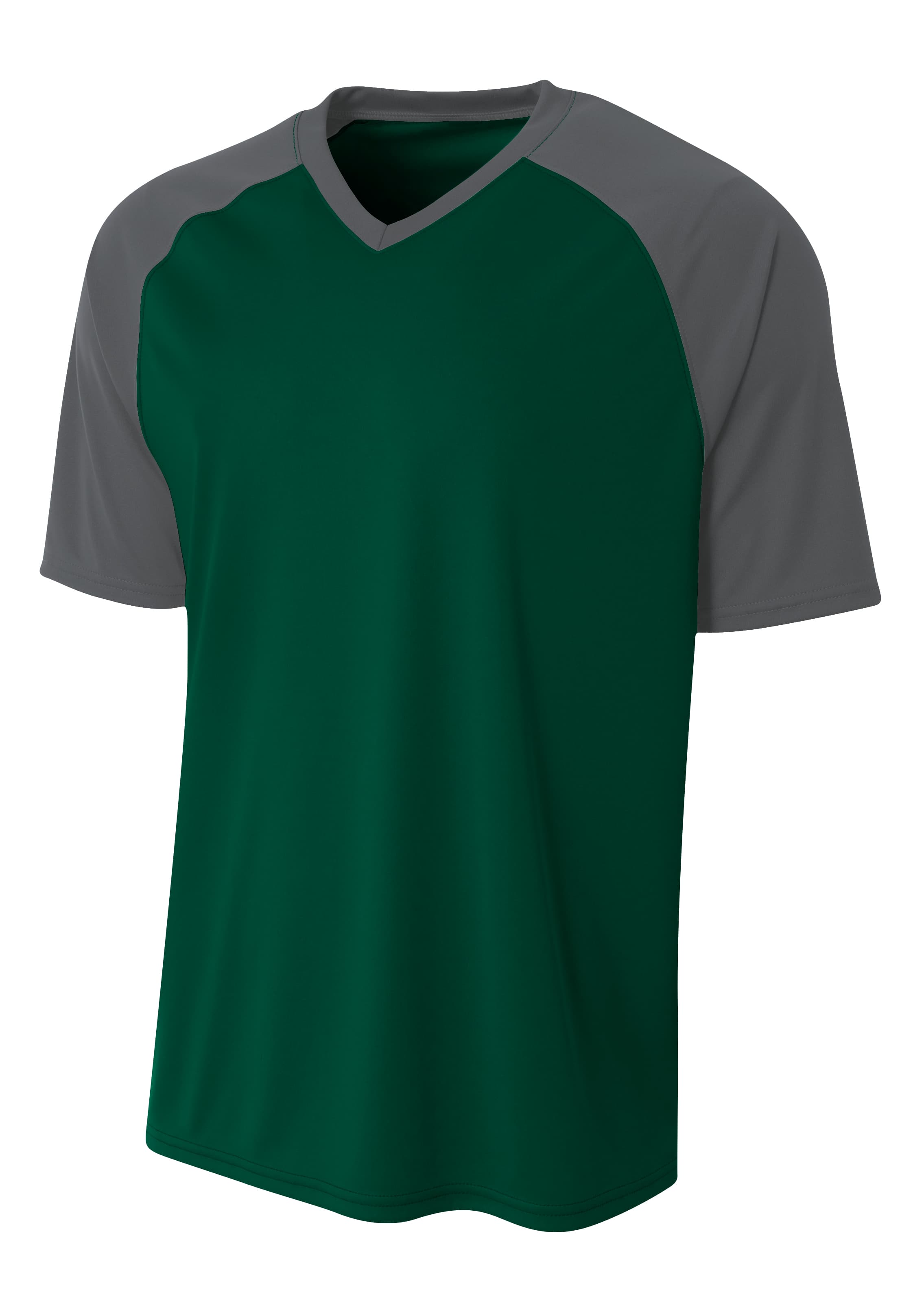 A4 Strike Raglan Tee - FOREST/GRAPHITE - front