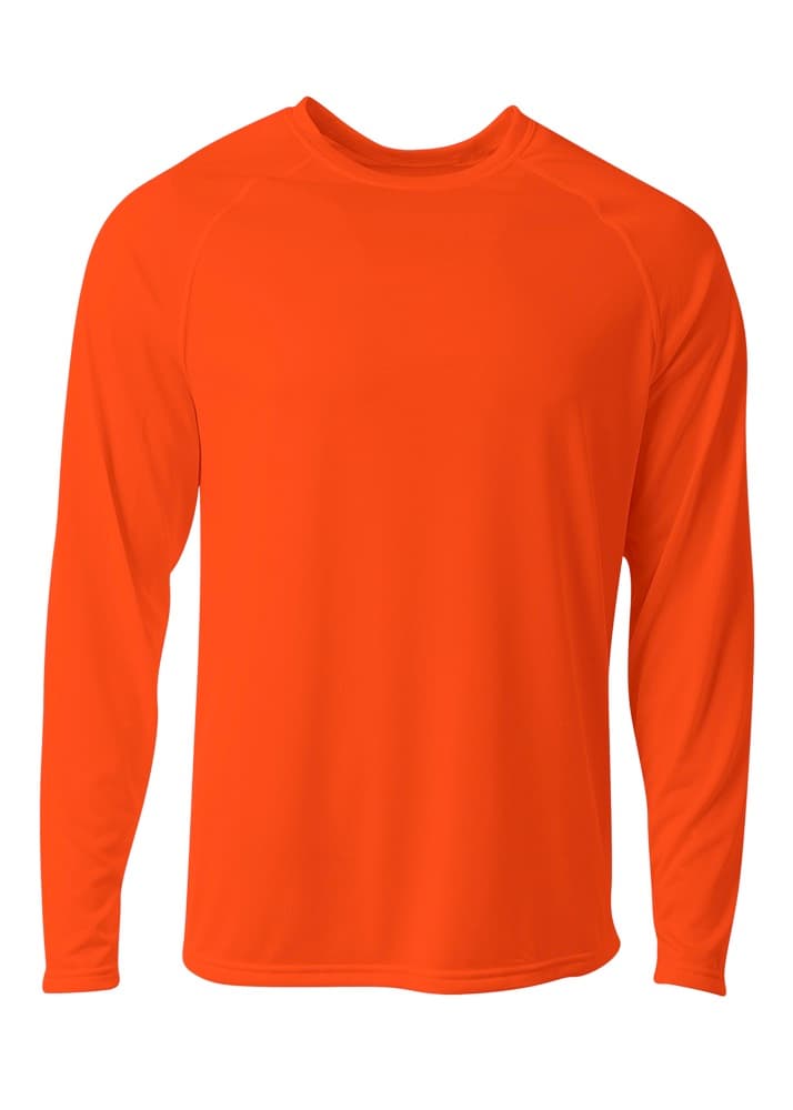 A4 SureColor Long Sleeve Cationic Tee - ATHLETIC ORANGE - front