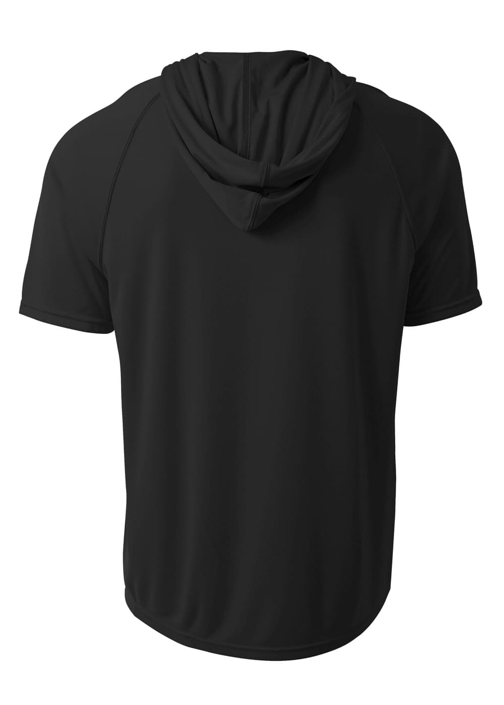 A4 Short Sleeve Hooded Tee - BLACK - back