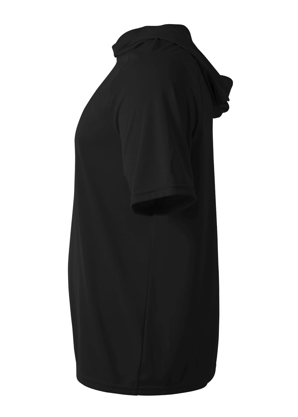 A4 Short Sleeve Hooded Tee - BLACK - side