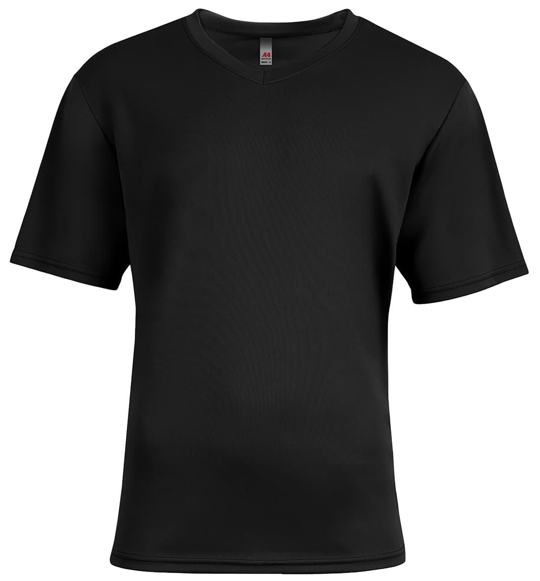 A4 Sprint Short Sleeve V-Neck - BLACK - front