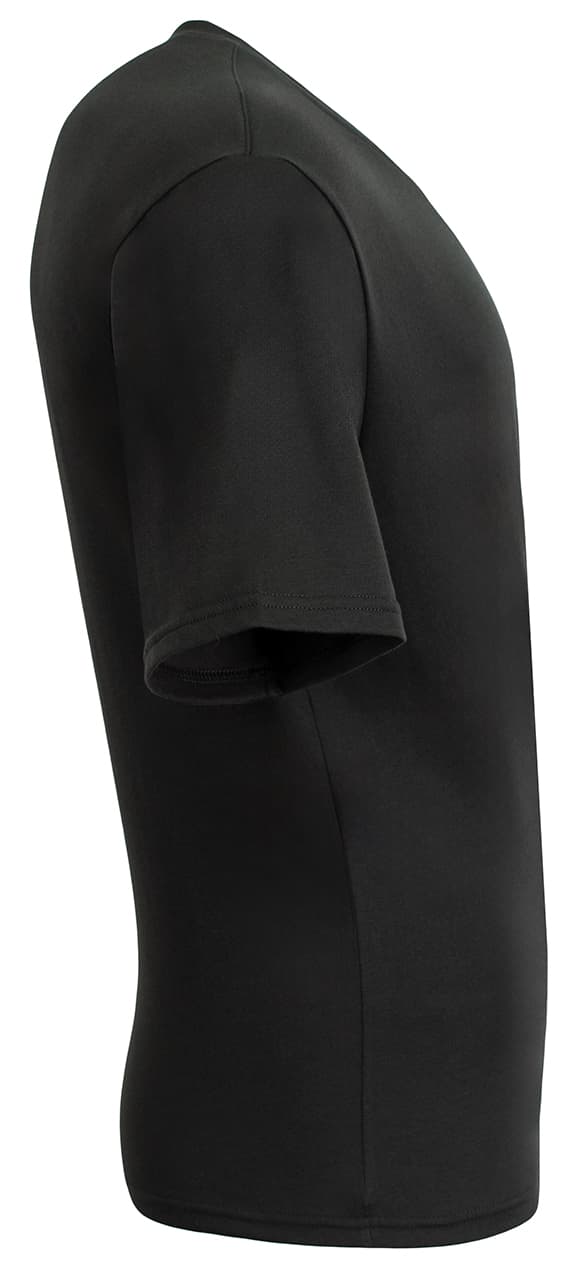 A4 Softek Short Sleeve V-Neck - BLACK - side