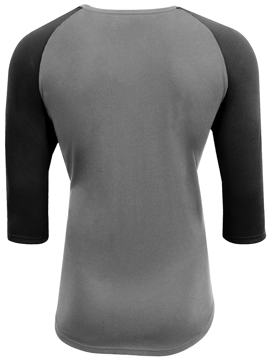 A4 Softek 3/4 Sleeve Raglan - GRAPHITE/BLACK - back