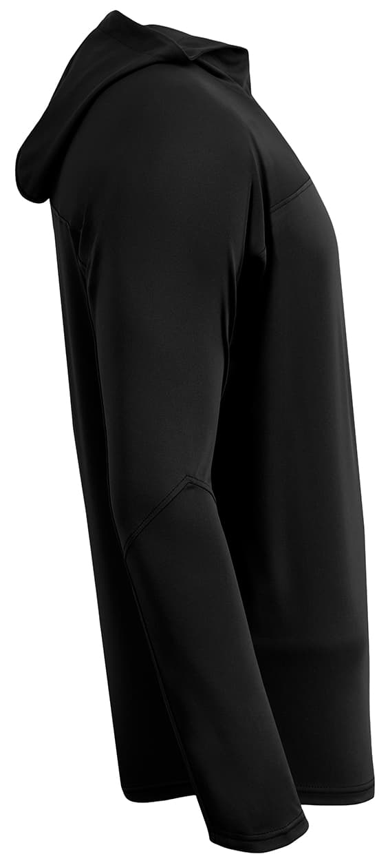 A4 AirFlex Long Sleeve Hooded Tee - BLACK - side