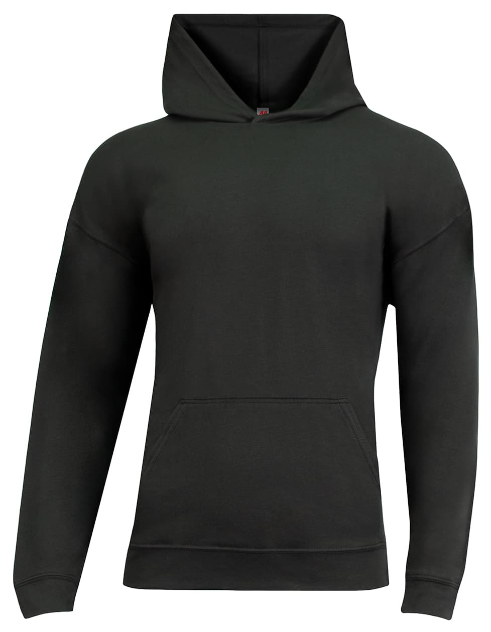 A4 Softek Long Sleeve Hooded Tee - BLACK - front
