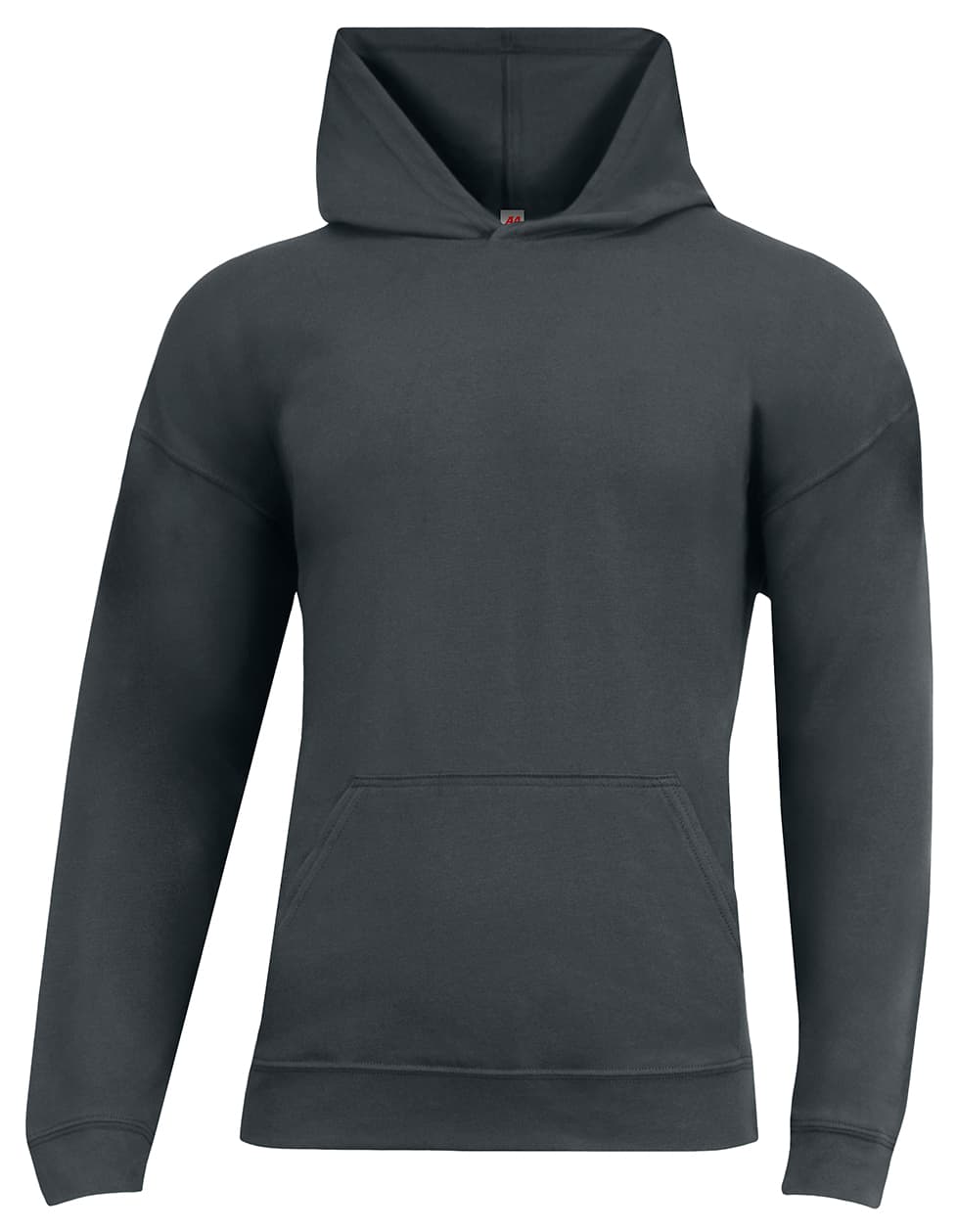 A4 Softek Long Sleeve Hooded Tee - GRAPHITE - front