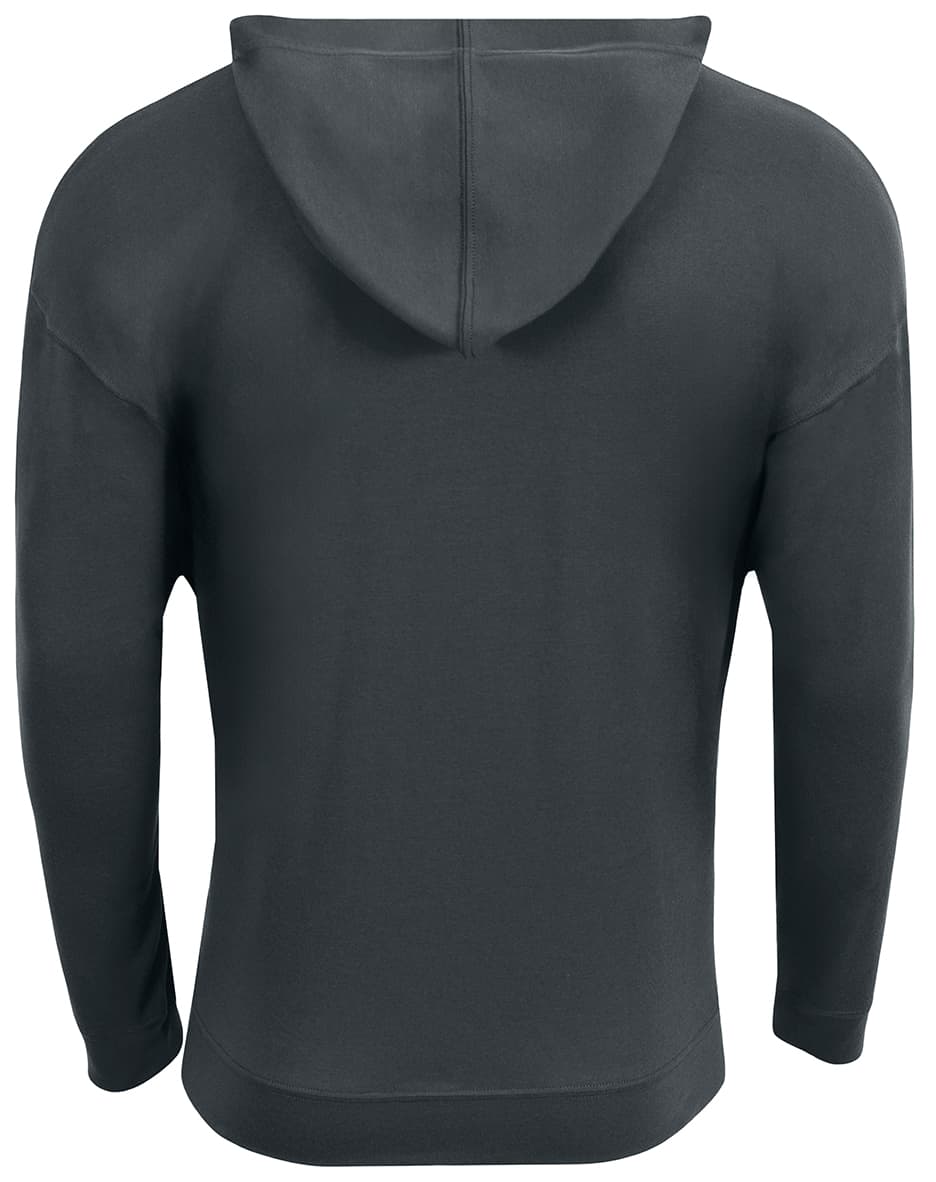 A4 Softek Long Sleeve Hooded Tee - GRAPHITE - back