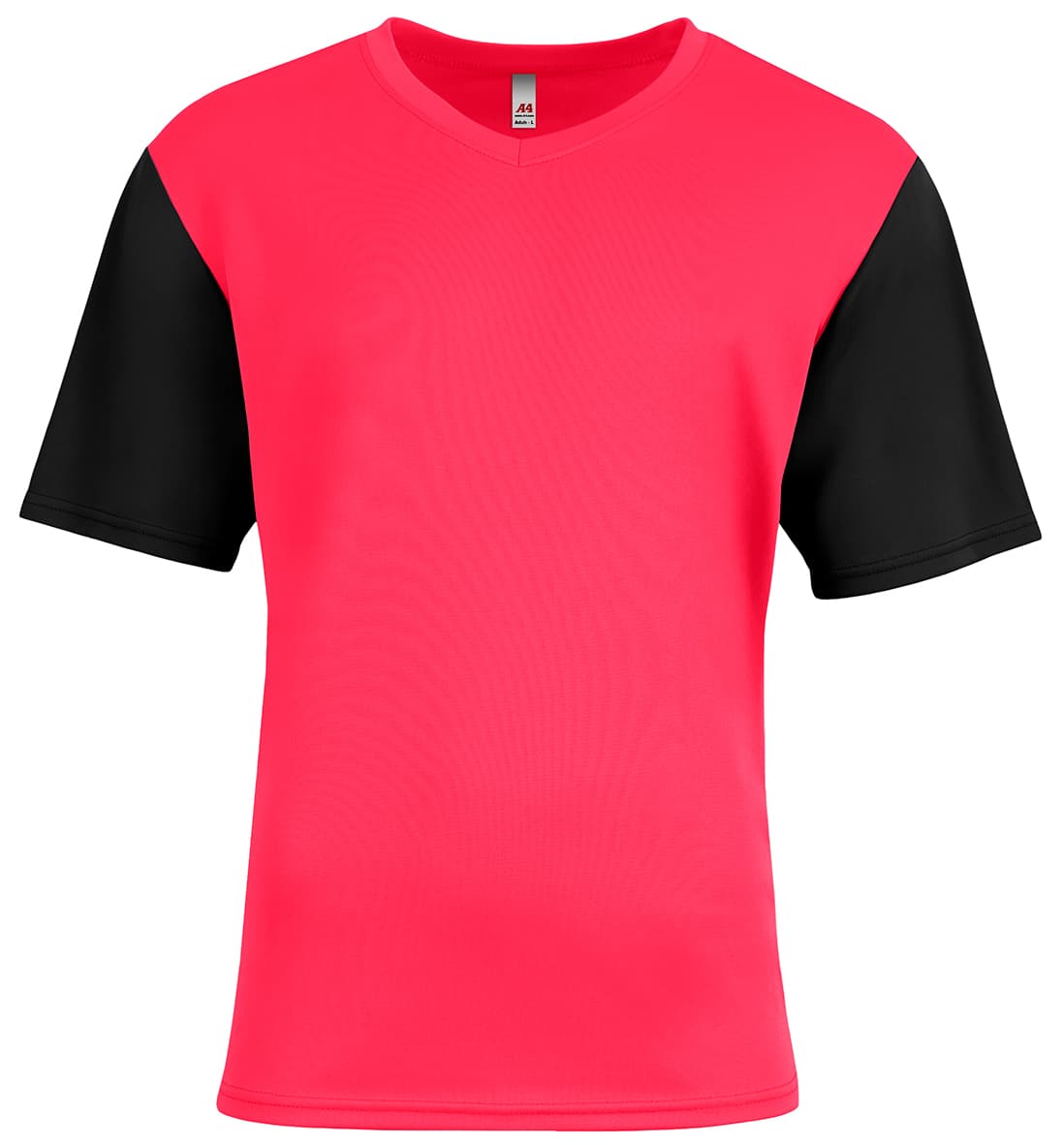 A4 Sprint Color Block V-Neck - CORAL/BLACK - front