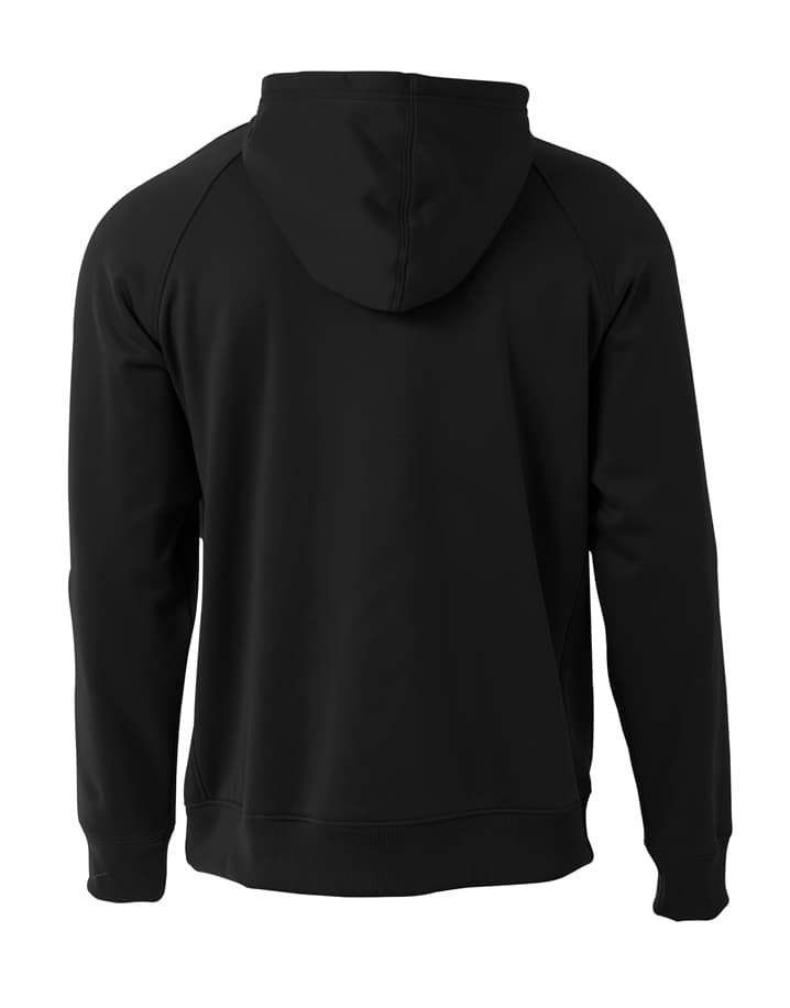 A4 Agility Long Sleeve Tech Fleece Hoodi - BLACK - back