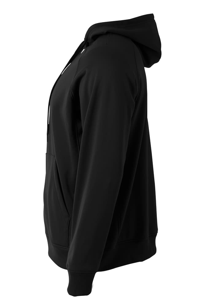 A4 Agility Long Sleeve Tech Fleece Hoodi - BLACK - side