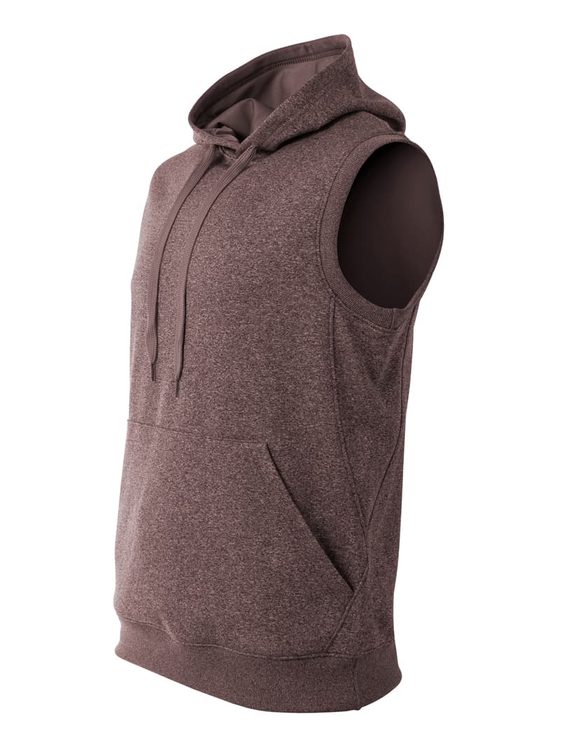 A4 Agility Sleeveless Tech Fleece Hoodie - CHARCOAL - side