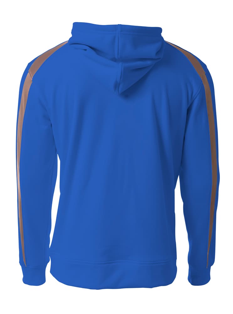 A4 Spartan Fleece Hoodie - ROYAL/GRAPHITE - back