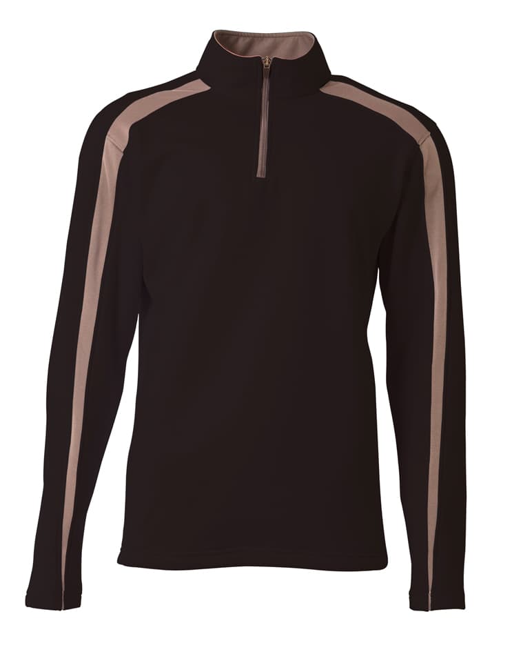 A4 Spartan Fleece Quarter Zip - BLACK/GRAPHITE - front