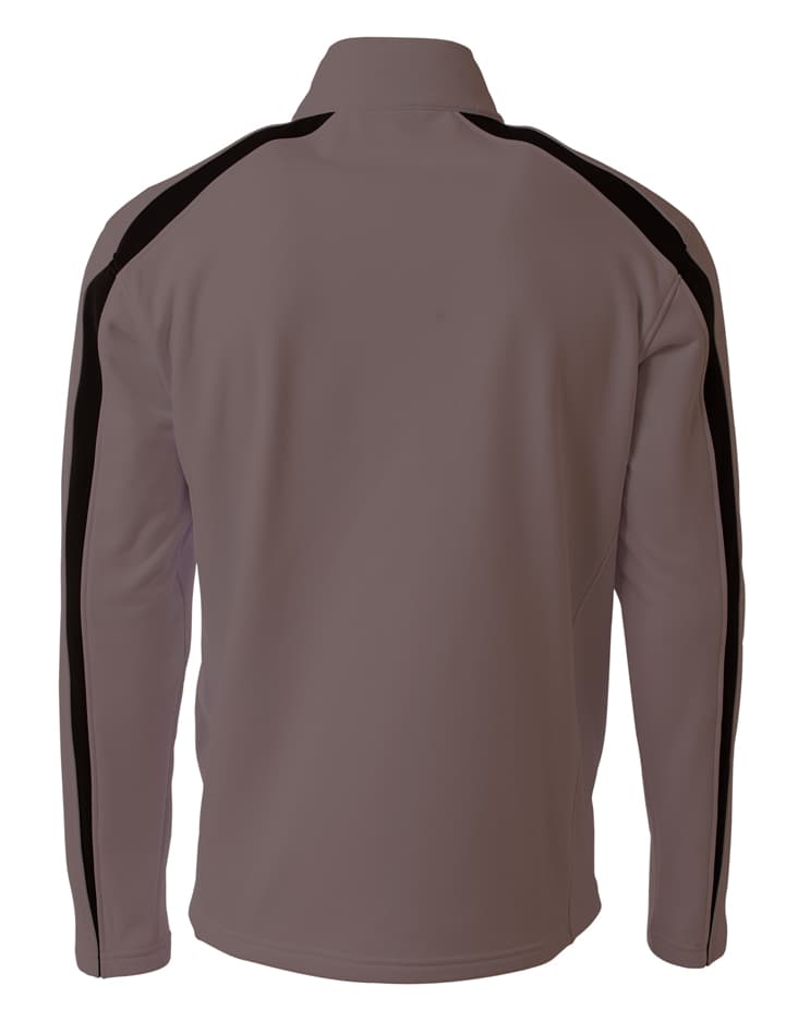 A4 Spartan Fleece Quarter Zip - GRAPHITE/BLACK - back