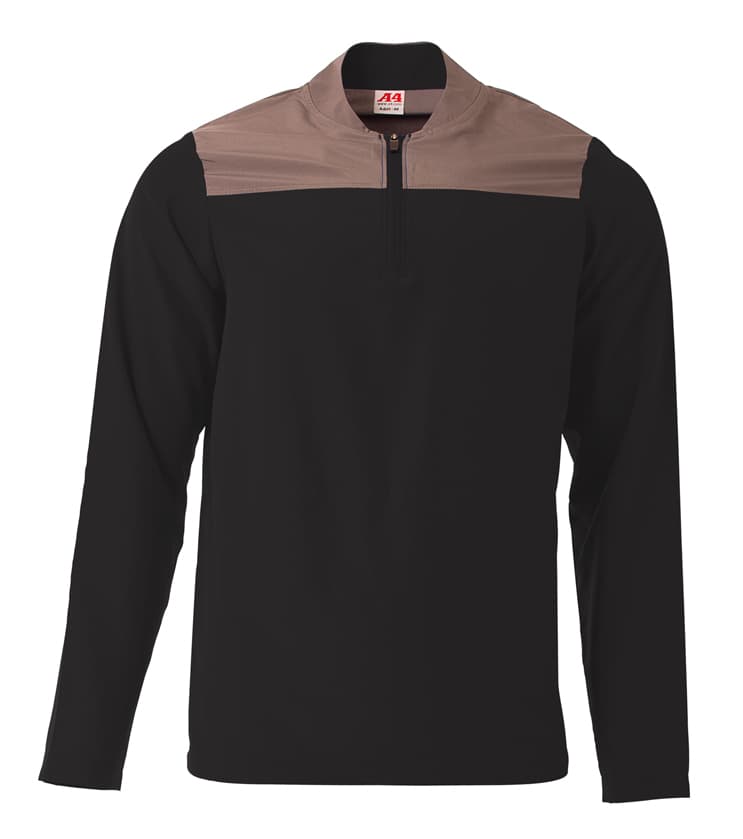 A4 Element Quarter Zip Jacket - BLACK/GRAPHITE - front