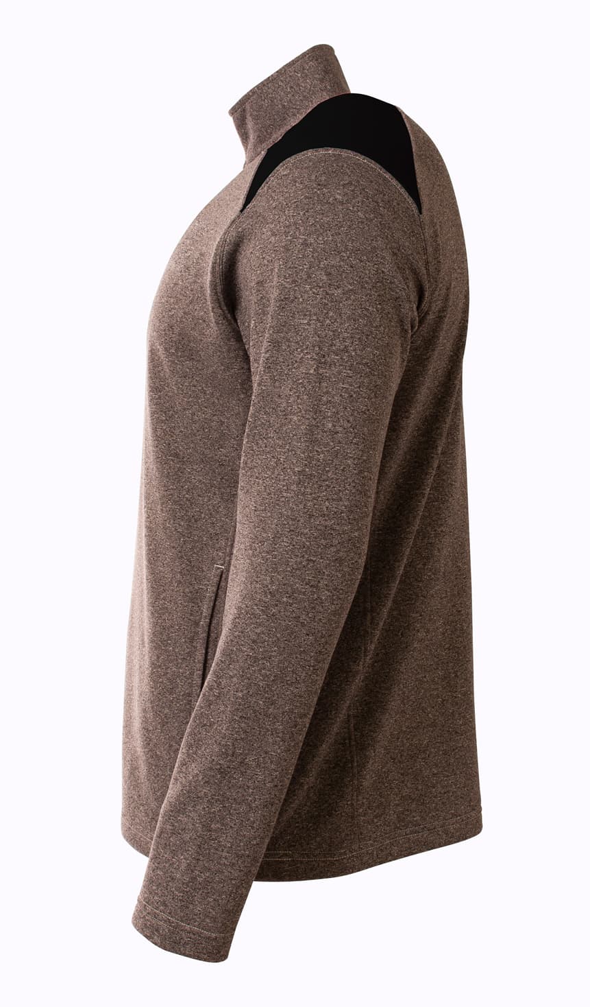 A4 Tourney Quarter Zip - HEATHER/BLACK - side