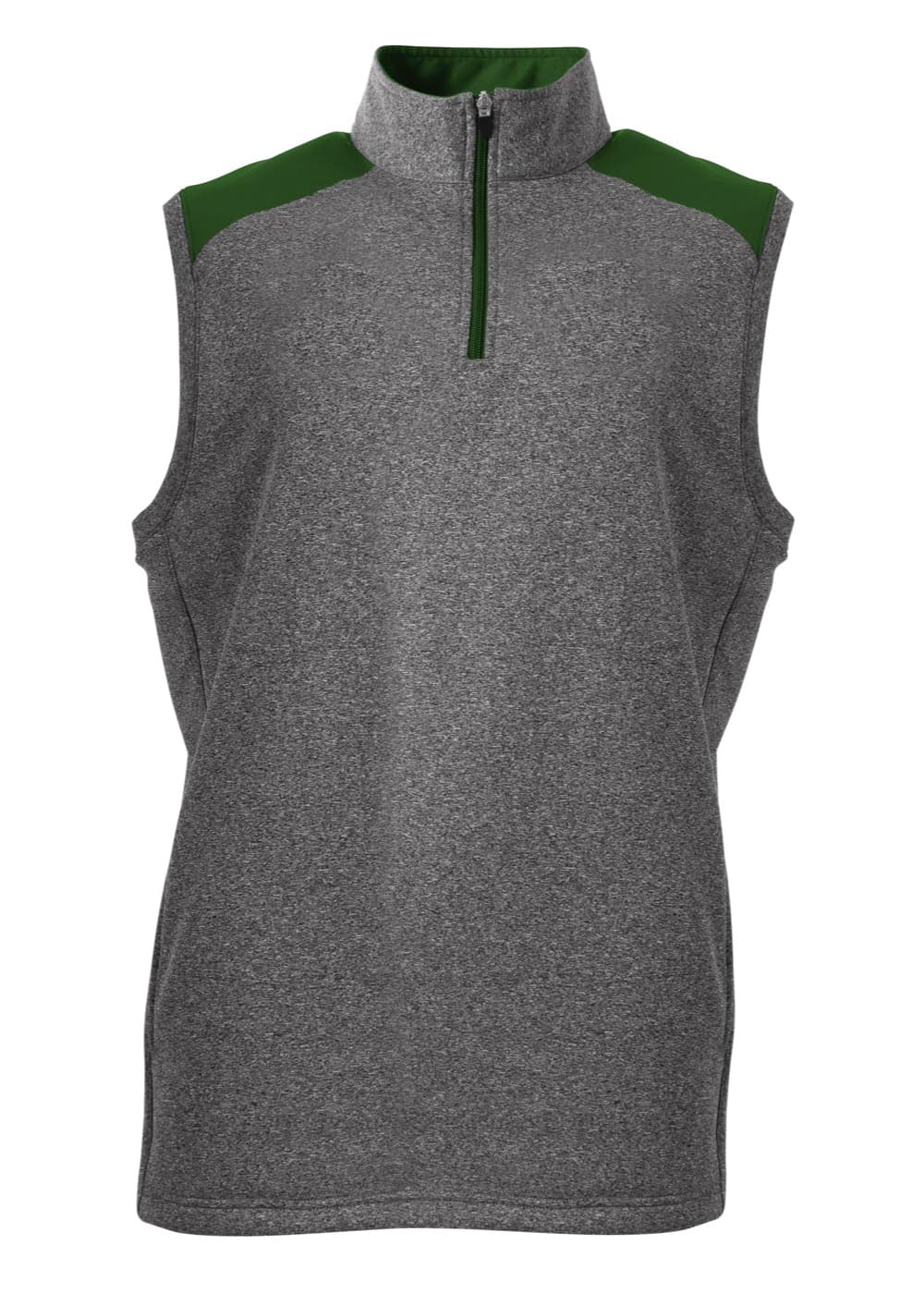 A4 Tourney Sleeveless Fleece - HEATHER/FOREST - front