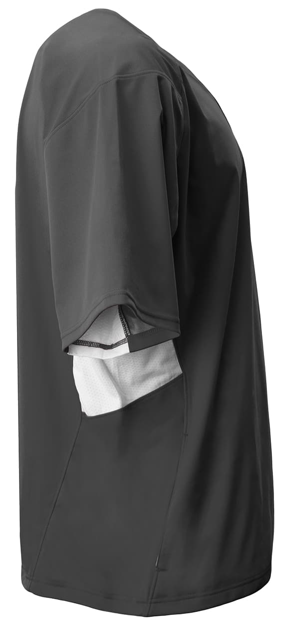 A4 Pro DNA Batting Jacket - GRAPHITE/WHITE - side