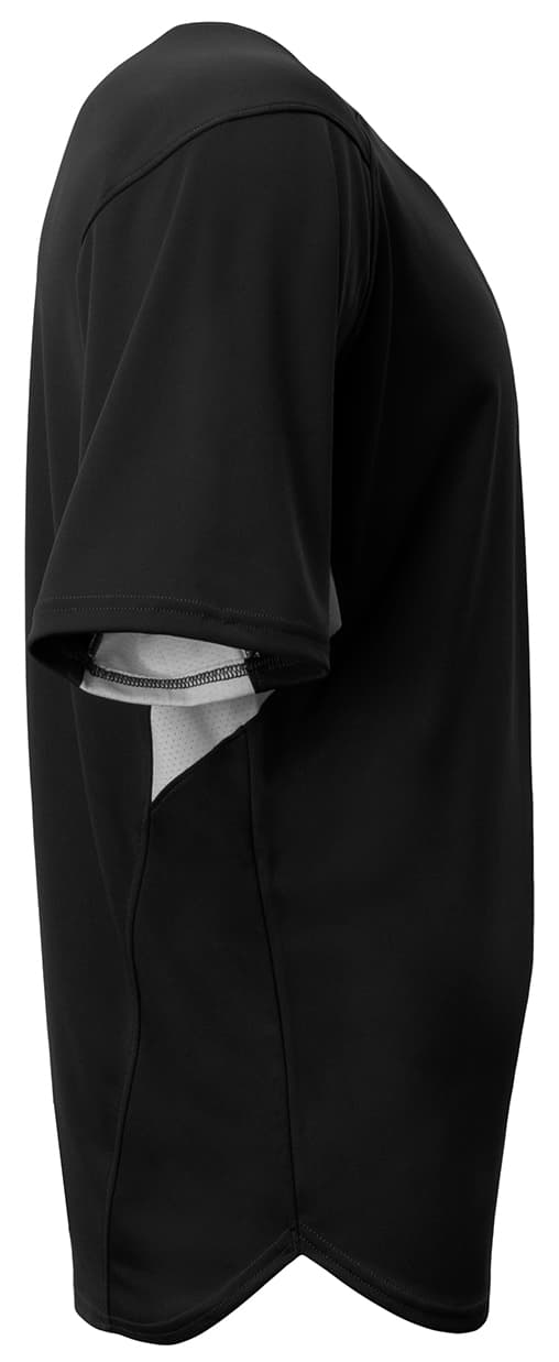 A4 Pro DNA Baseball Jersey - BLACK/WHITE - side