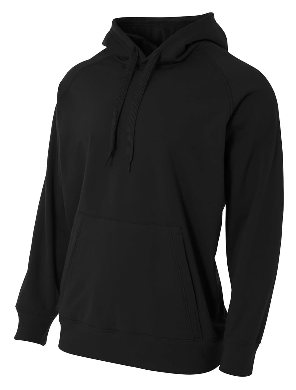 A4 Tech Fleece Hoodie - BLACK - front