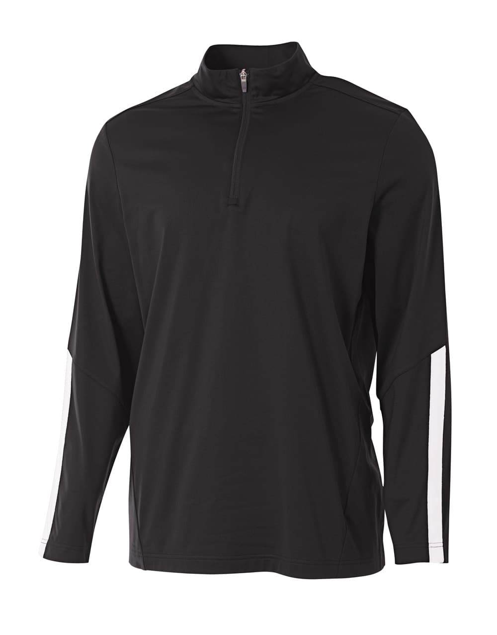 A4 League 1/4 Zip Jacket - BLACK/WHITE - front
