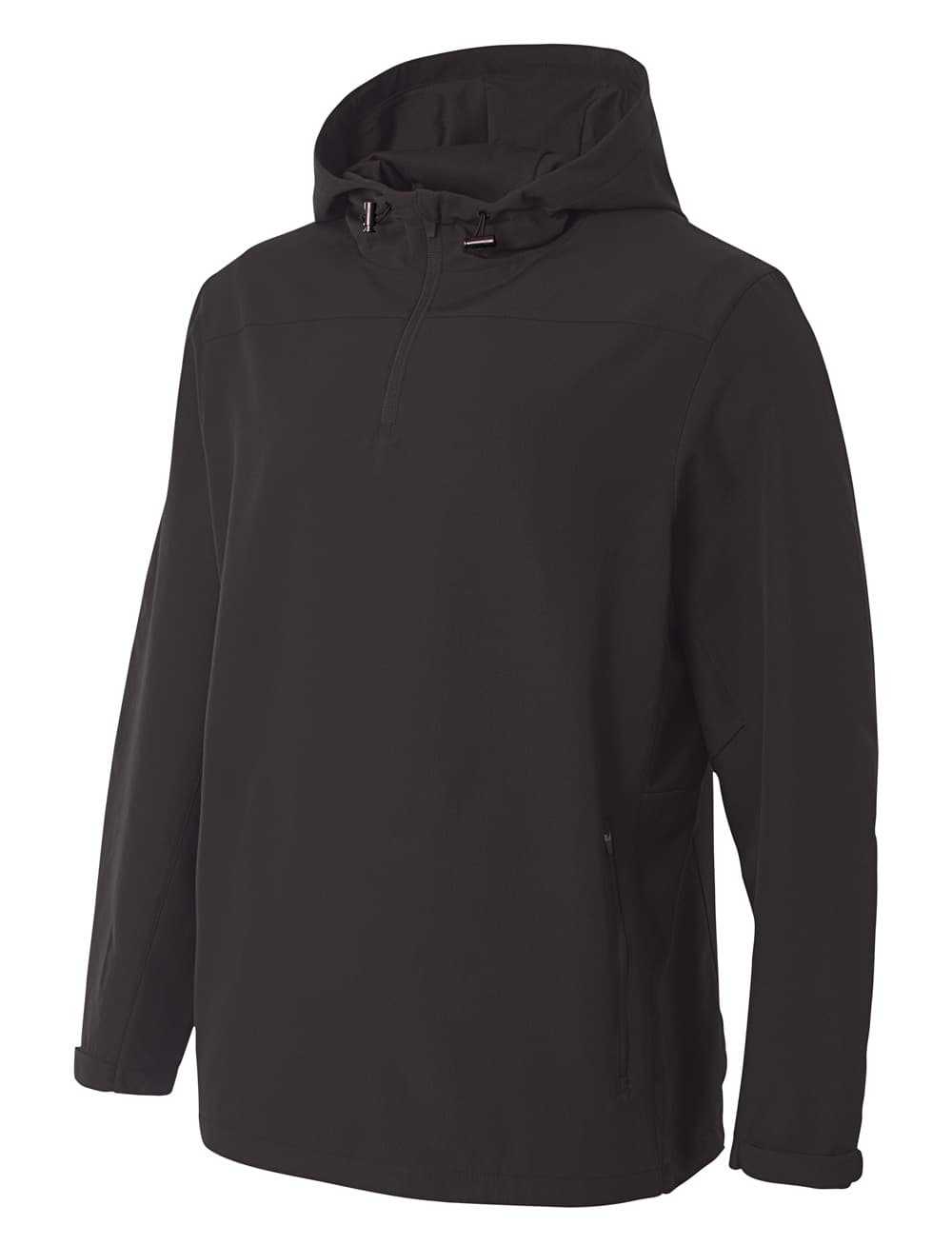A4 Force 1/4 Zip Windbreaker - BLACK - front
