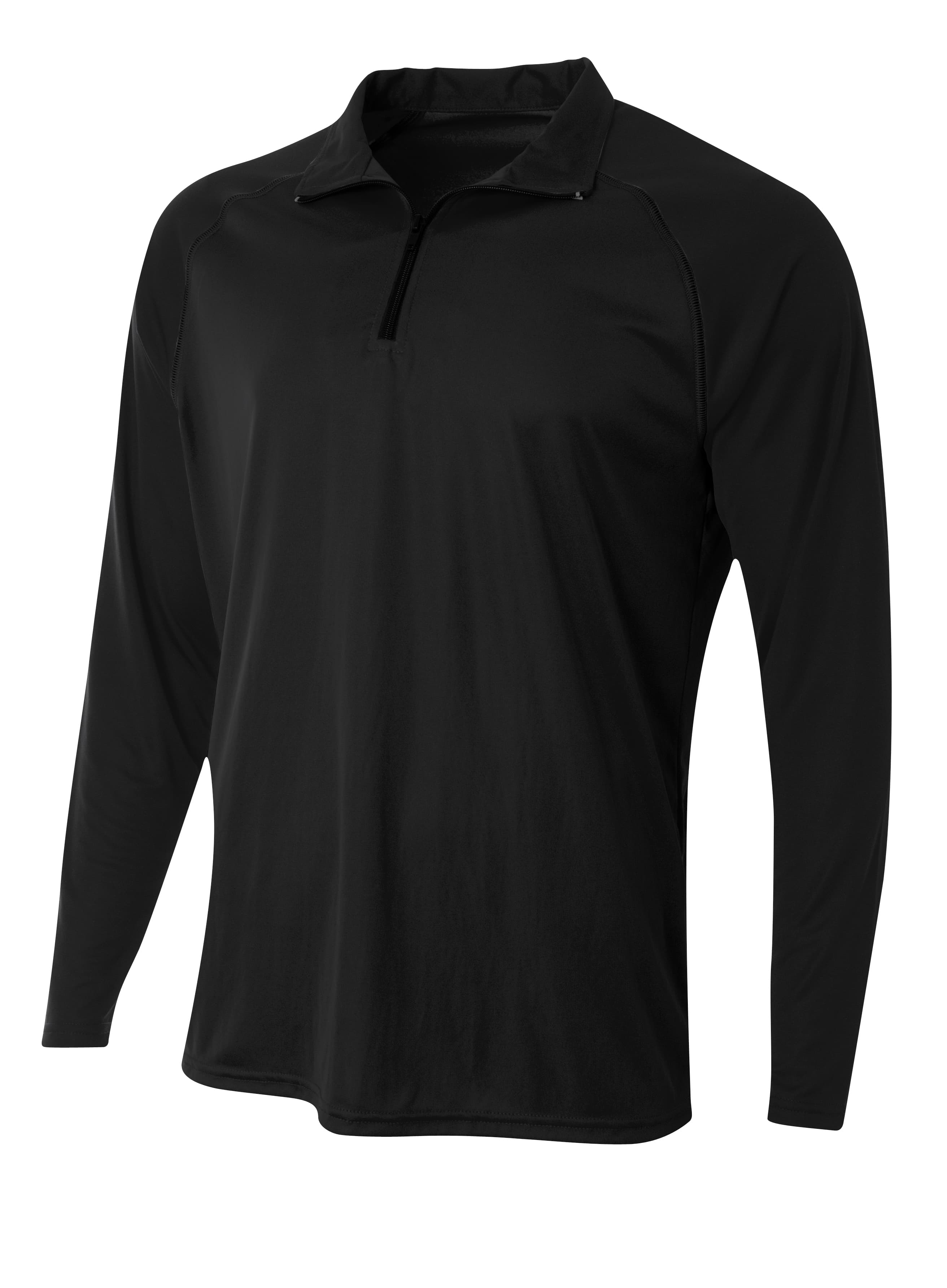 A4 Daily 1/4 Zip - BLACK - front