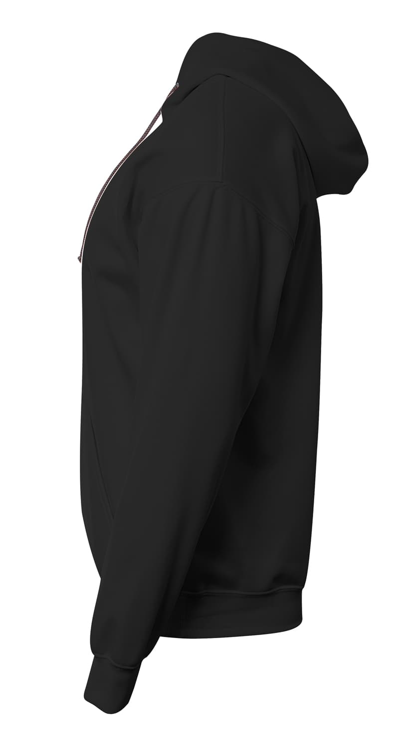 A4 Sprint Fleece Hoodie - BLACK/GRAPHITE - side