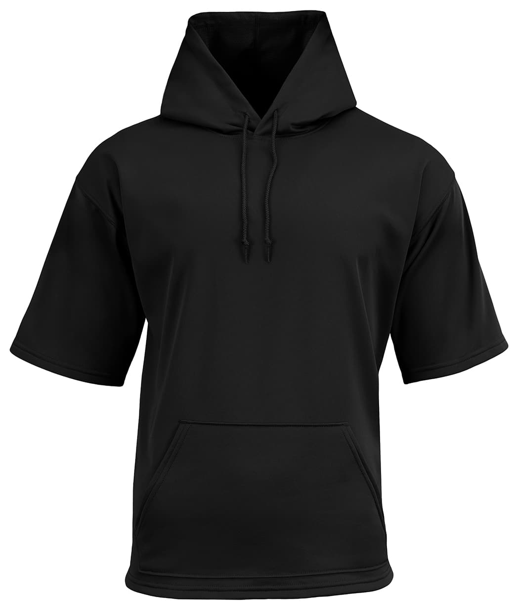 A4 Sprint Short Sleeve Fleece Hoodie - BLACK - front