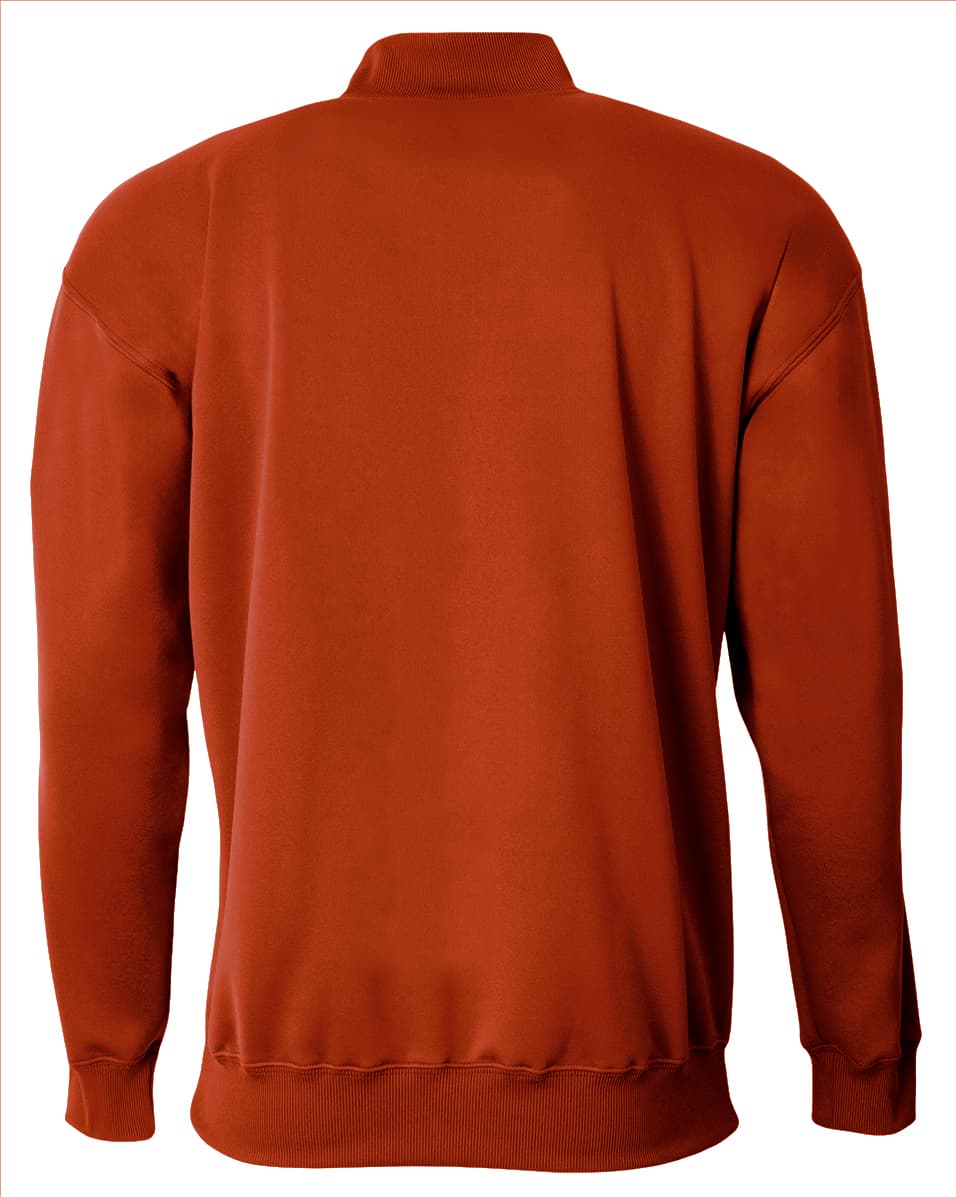 A4 Sprint Fleece Quarter Zip - ATHLETIC ORANGE - back