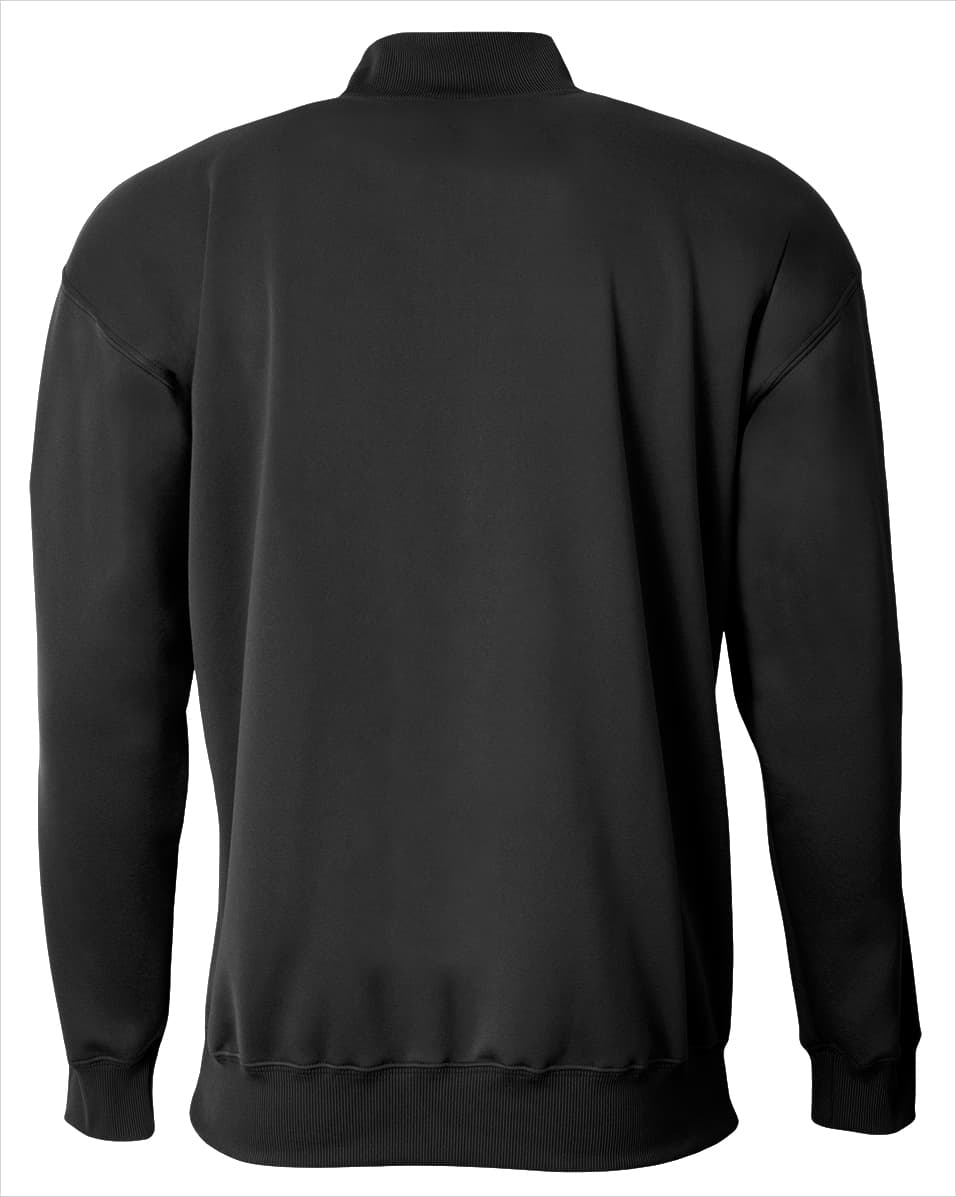 A4 Sprint Fleece Quarter Zip - BLACK - back