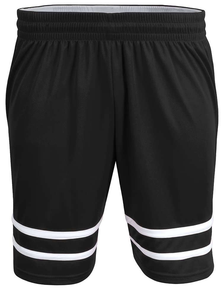 A4 MVP Reversible Basketball Shorts - BLACK/WHITE - front
