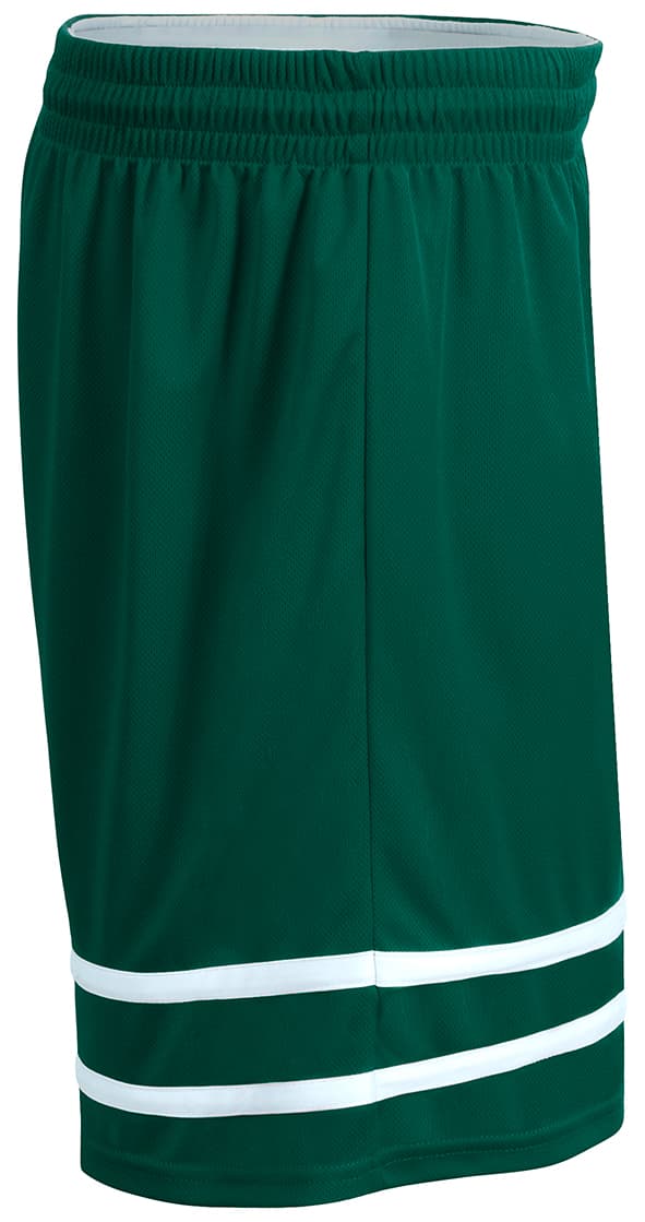 A4 MVP Reversible Basketball Shorts - FOREST/WHITE - side