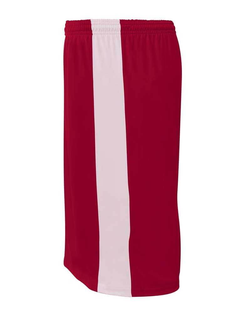 A4 Reversible Moisture Management 10" Short - CARDINAL/WHITE - side