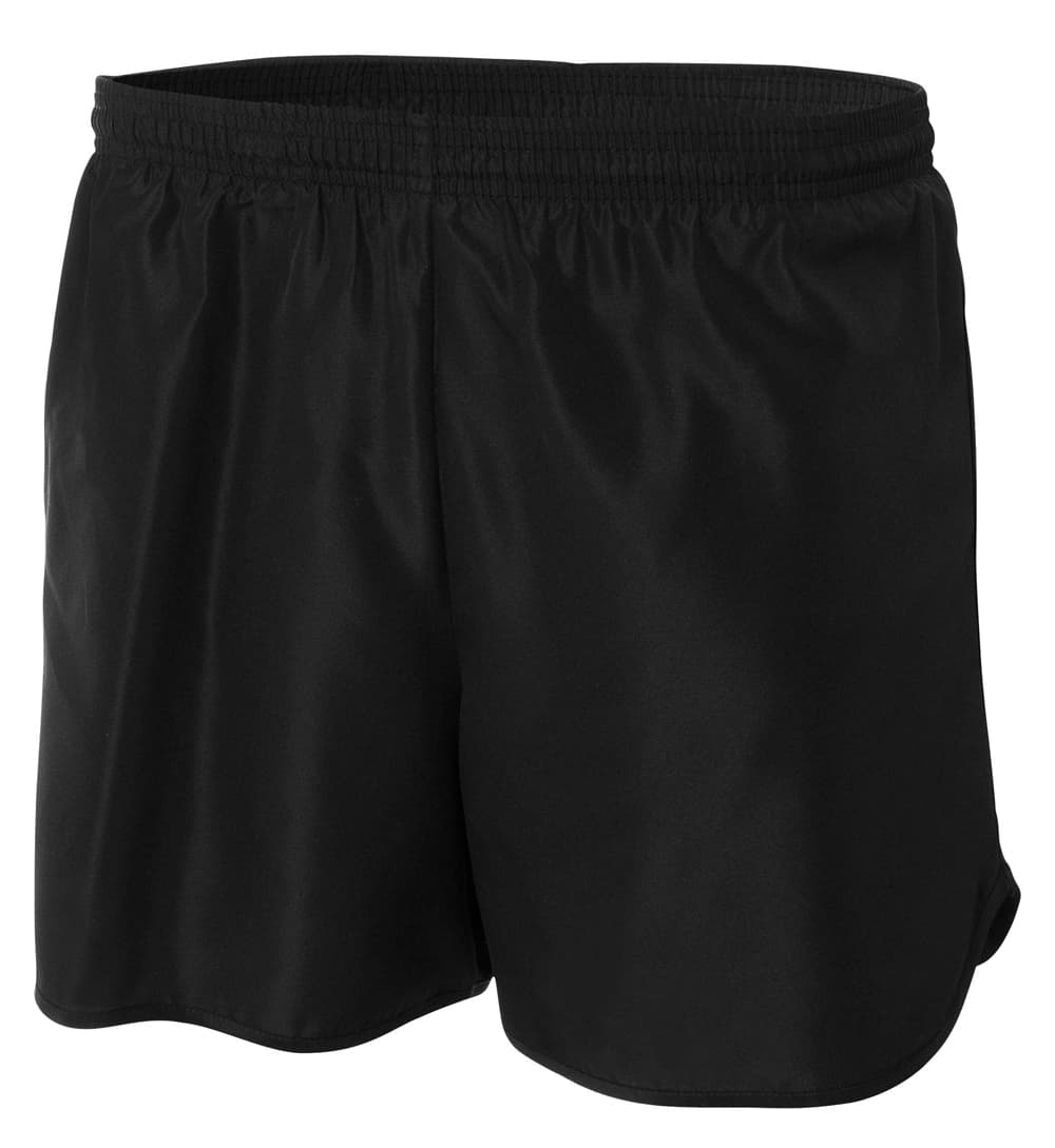 A4 4" Basic Running Short - BLACK - front