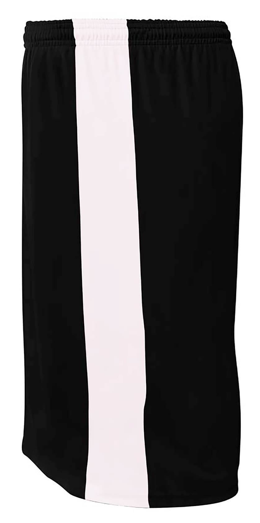 A4 7" Reversible Moisture Management Short - BLACK/WHITE - side