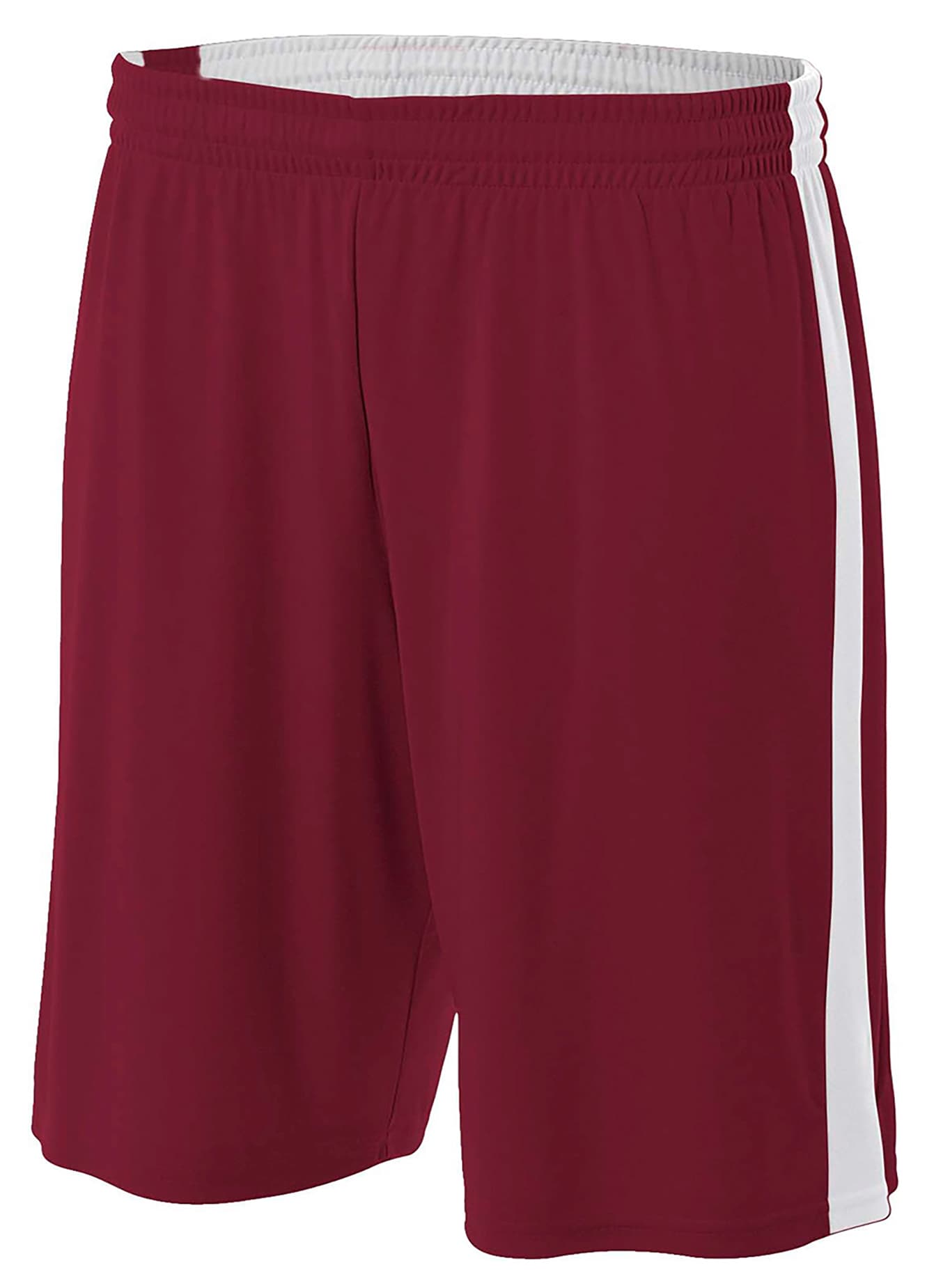 A4 7" Reversible Moisture Management Short - CARDINAL/WHITE - front