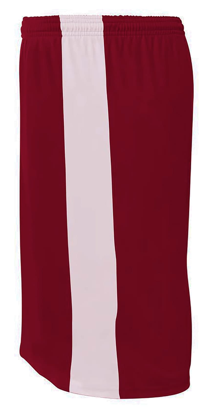 A4 7" Reversible Moisture Management Short - CARDINAL/WHITE - side