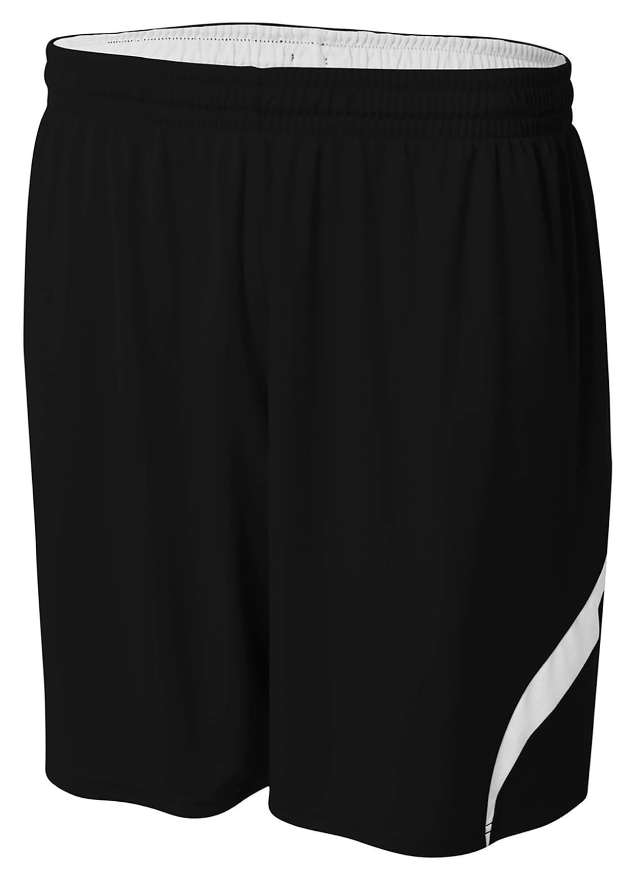 A4 7" Double Double Reversible Short - BLACK/WHITE - front