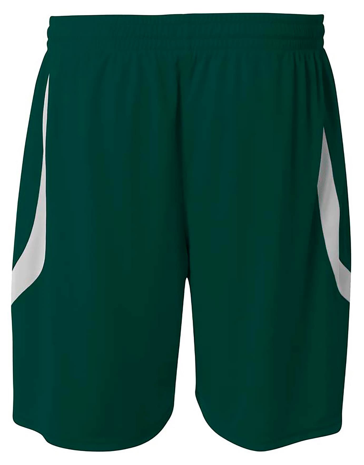 A4 7" Double Double Reversible Short - FOREST/WHITE - back