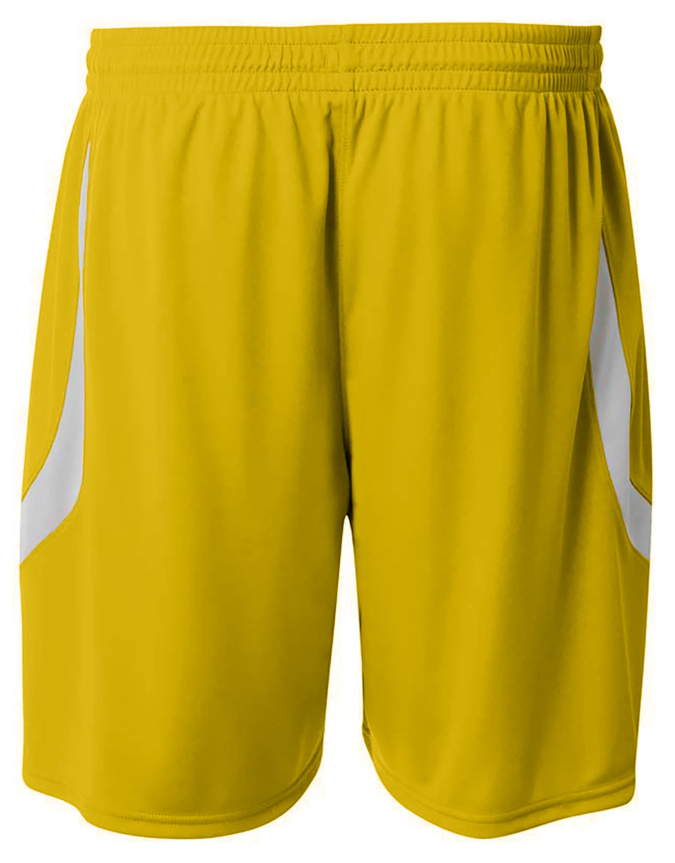 A4 7" Double Double Reversible Short - GOLD/WHITE - back