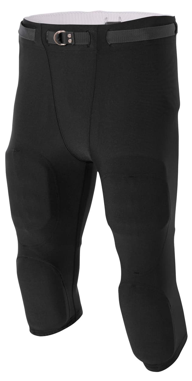 A4 Flyless Football Pant - BLACK - front