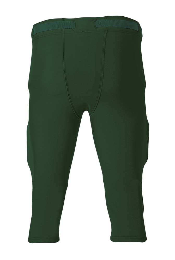 A4 Flyless Football Pant - FOREST - back