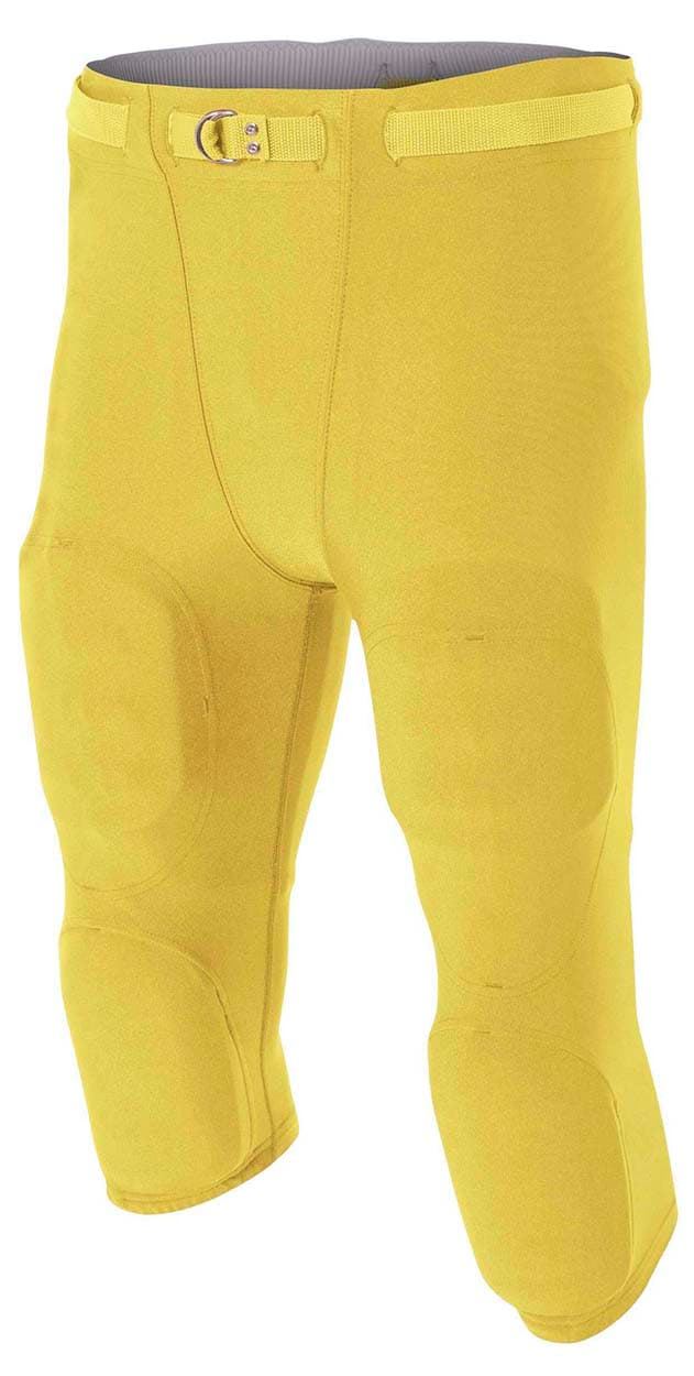 A4 Flyless Football Pant - GOLD - front