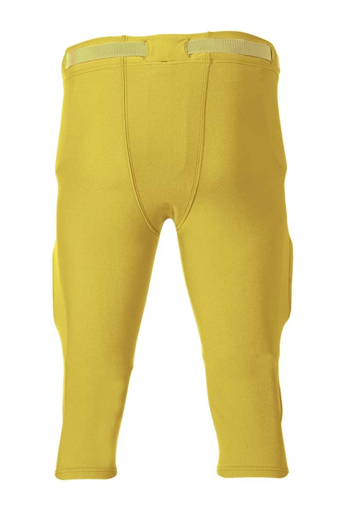 A4 Flyless Football Pant - GOLD - back