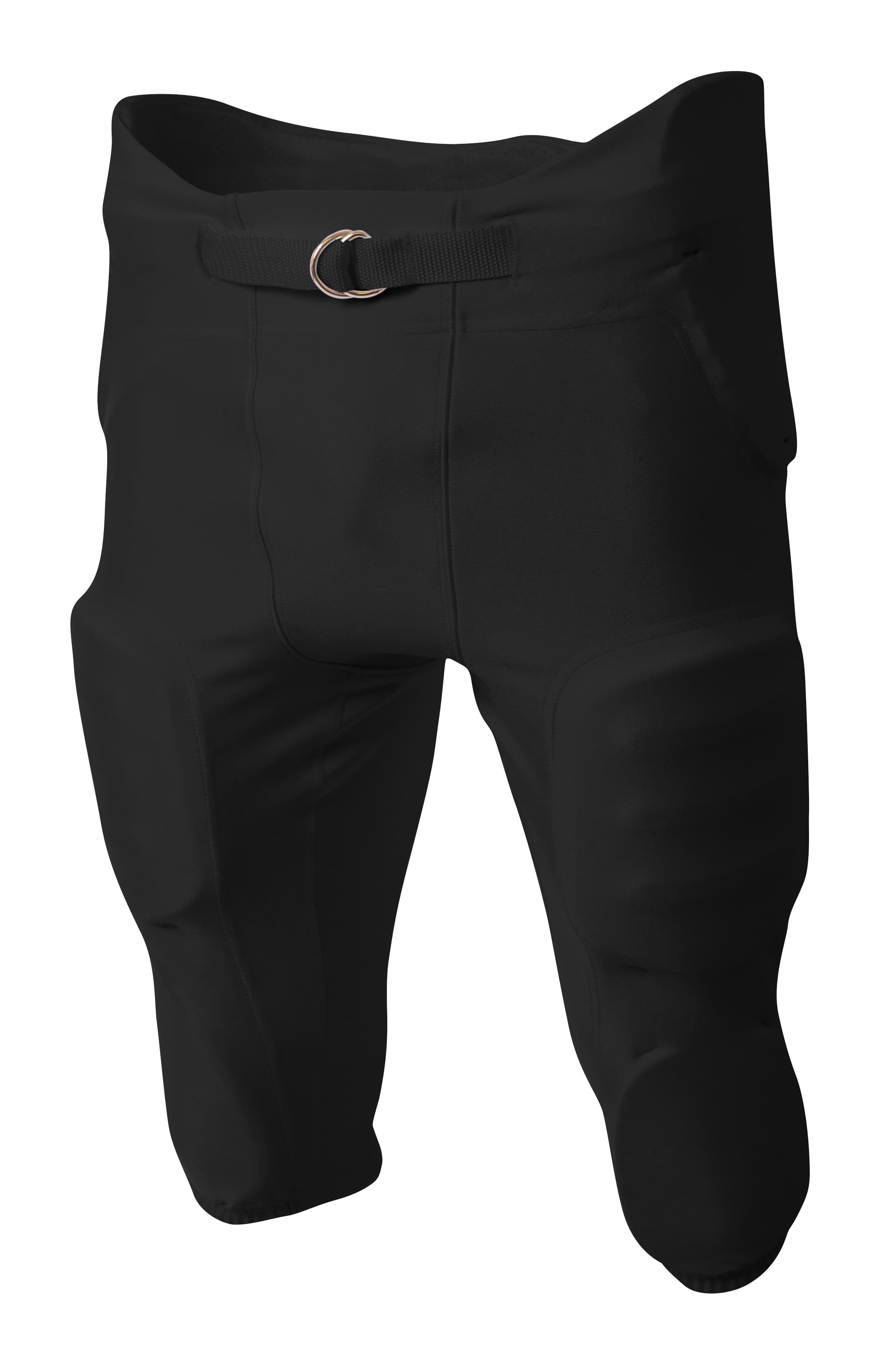 A4 Integrated Zone Football Pant - BLACK - front